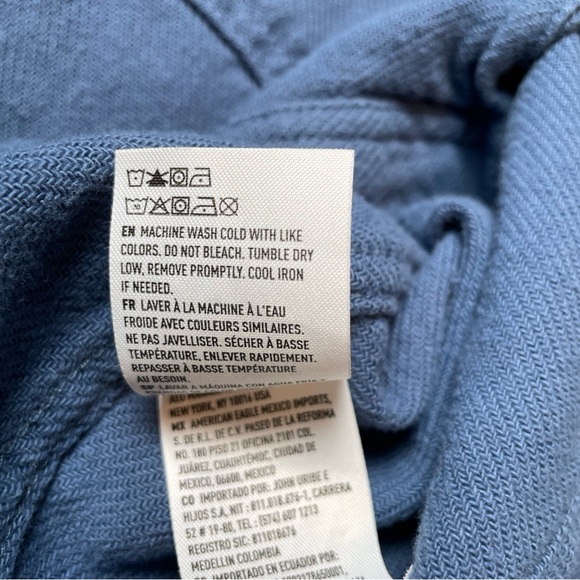 American Eagle Button-Up Shirt Men's size M Blue flannel cabincore casual cozy - Picture 8 of 10